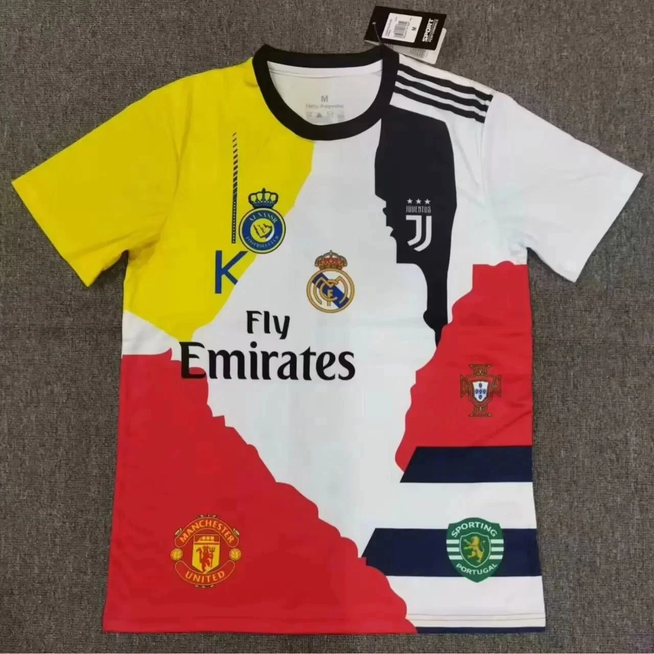 Adidas Multi-Club Collage Jersey - Yellow White Red Black