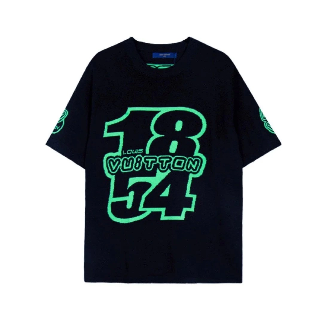 Louis Vuitton 184 Graphic T-Shirt - Black with Neon Green Print