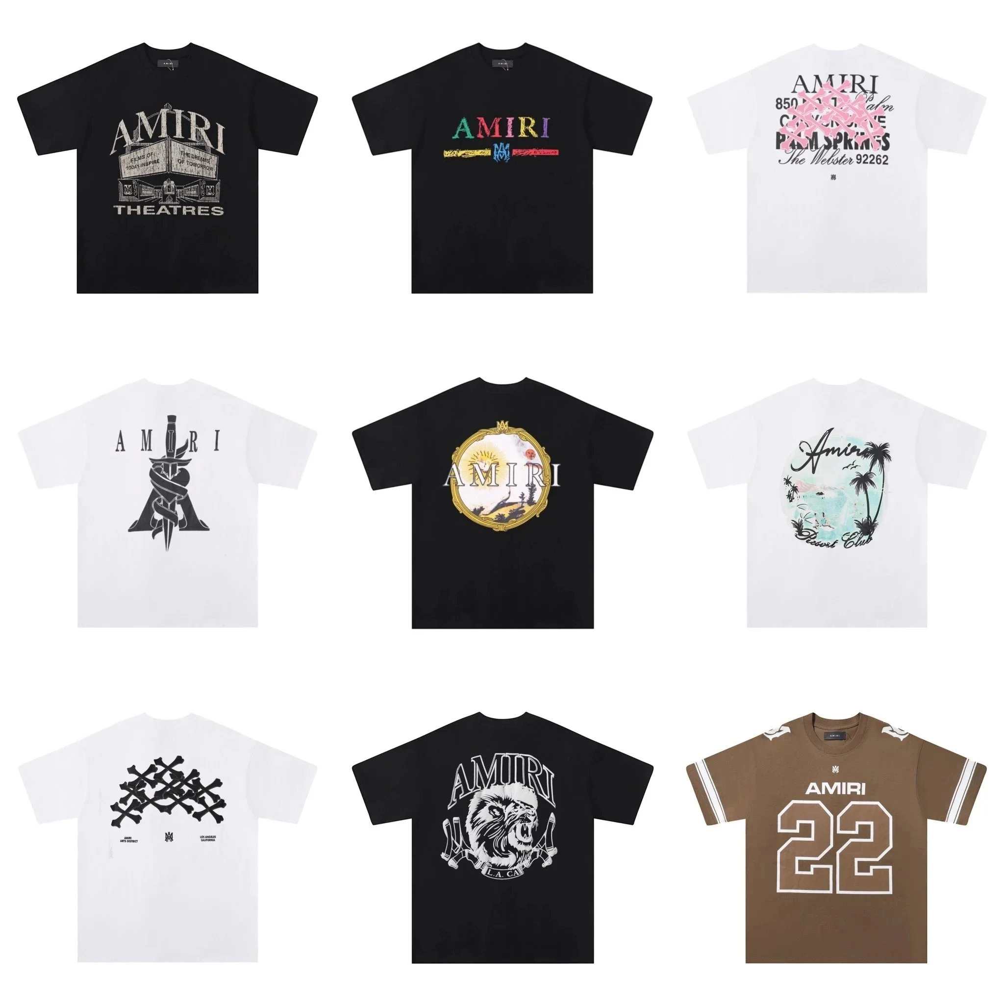 AMIRI Lion Head Graphic Tee Black