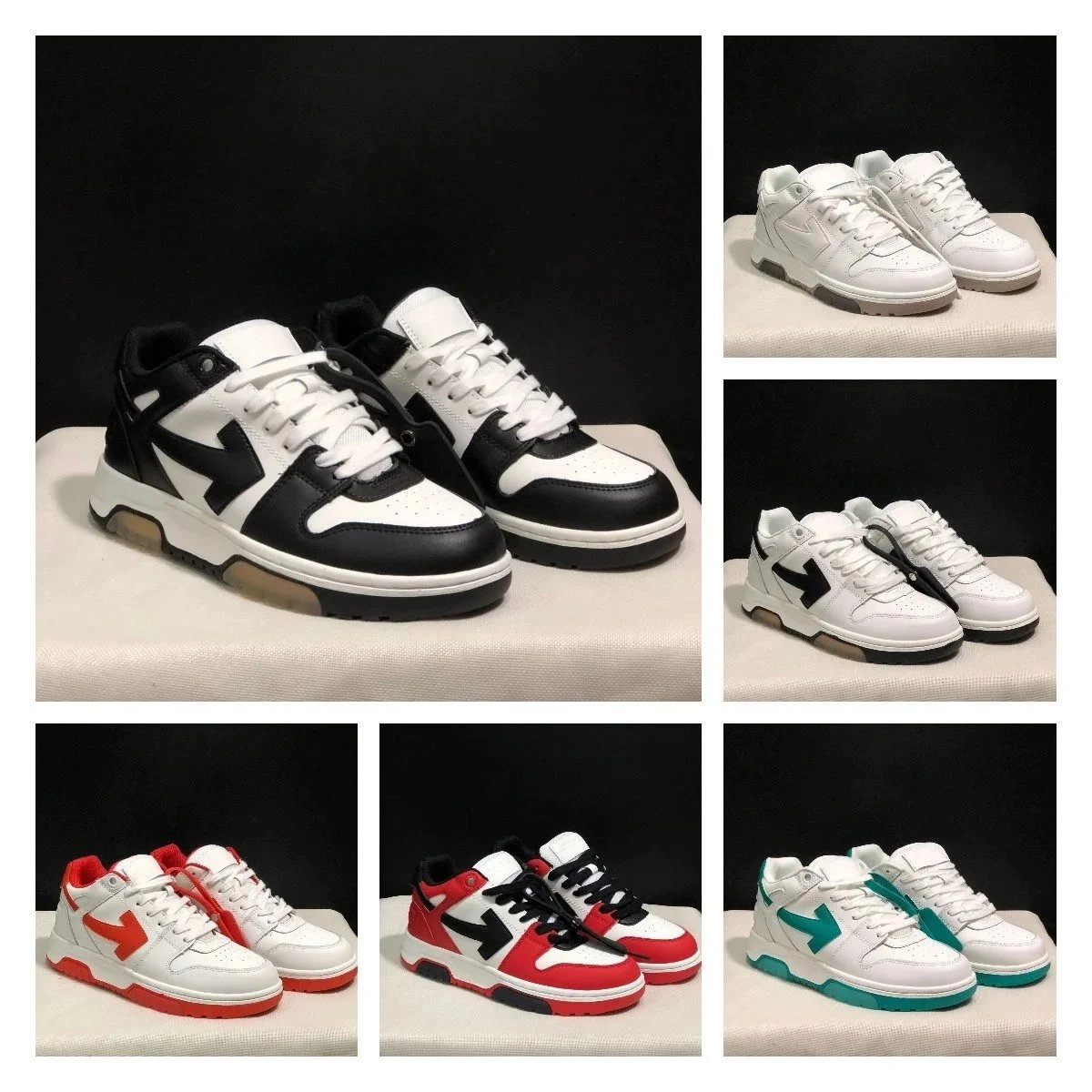 Off-White Diagonal Arrow Low-Top Sneakers Black-White