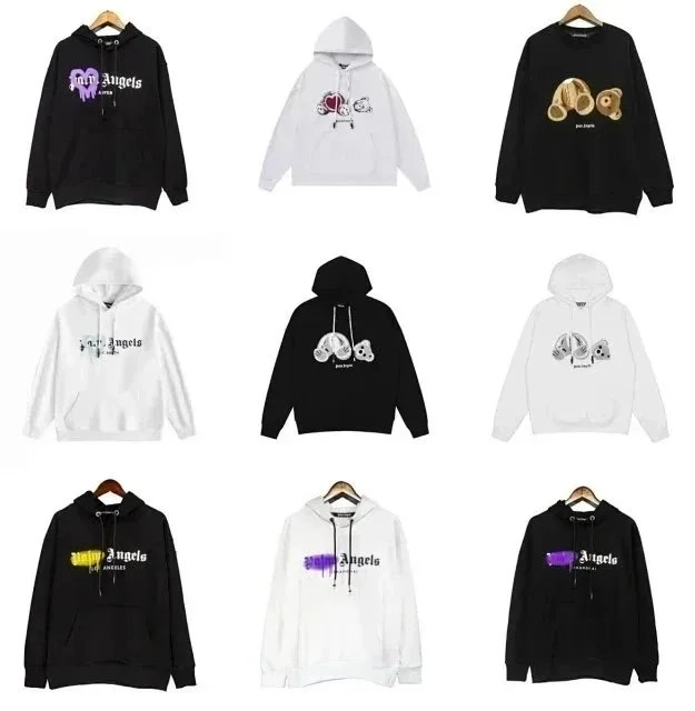 Palace Angels Purple Heart Hoodie Black Unisex Streetwear
