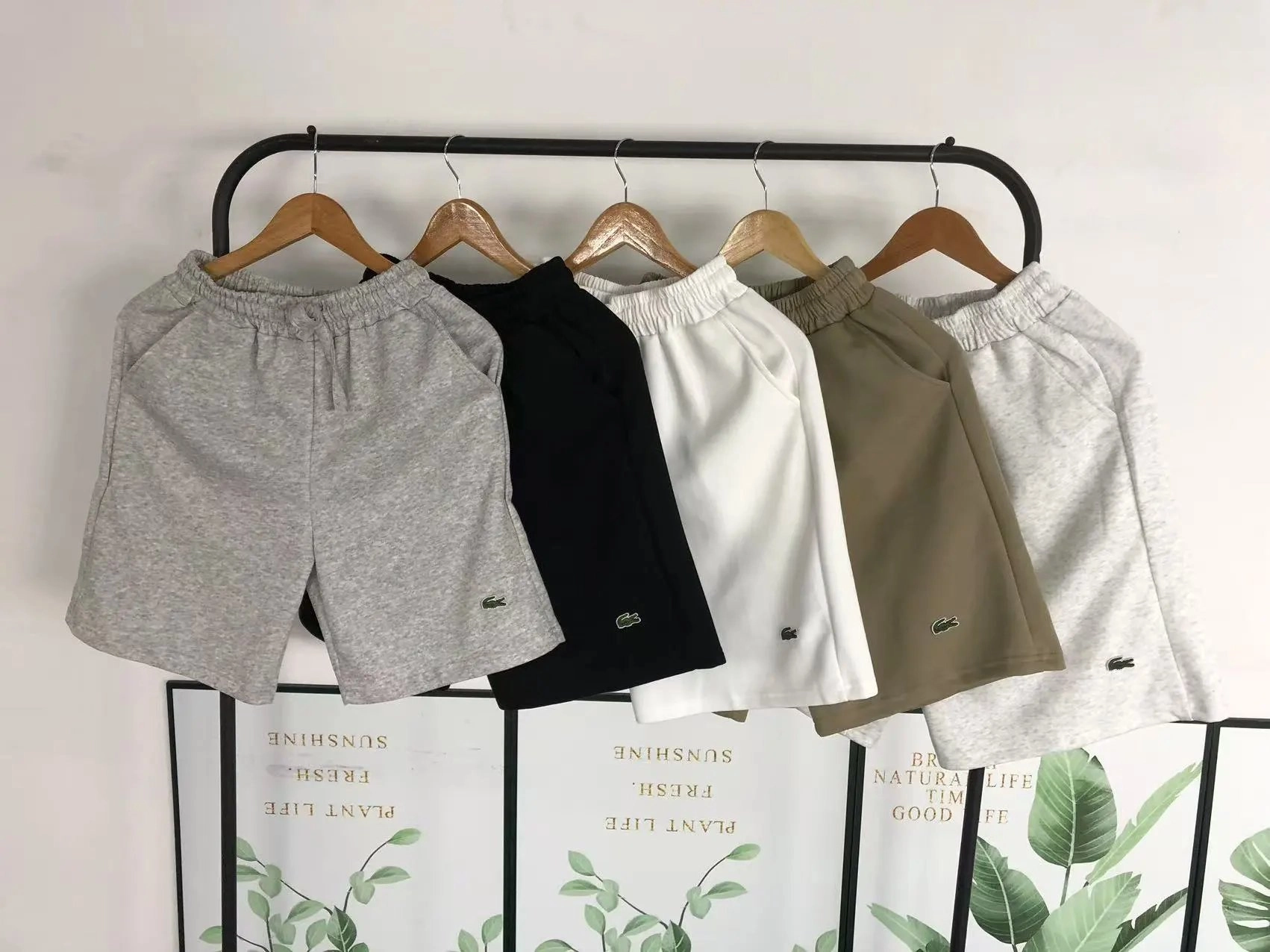 Lacoste Classic Cotton Shorts with Crocodile Logo - Heather Gray