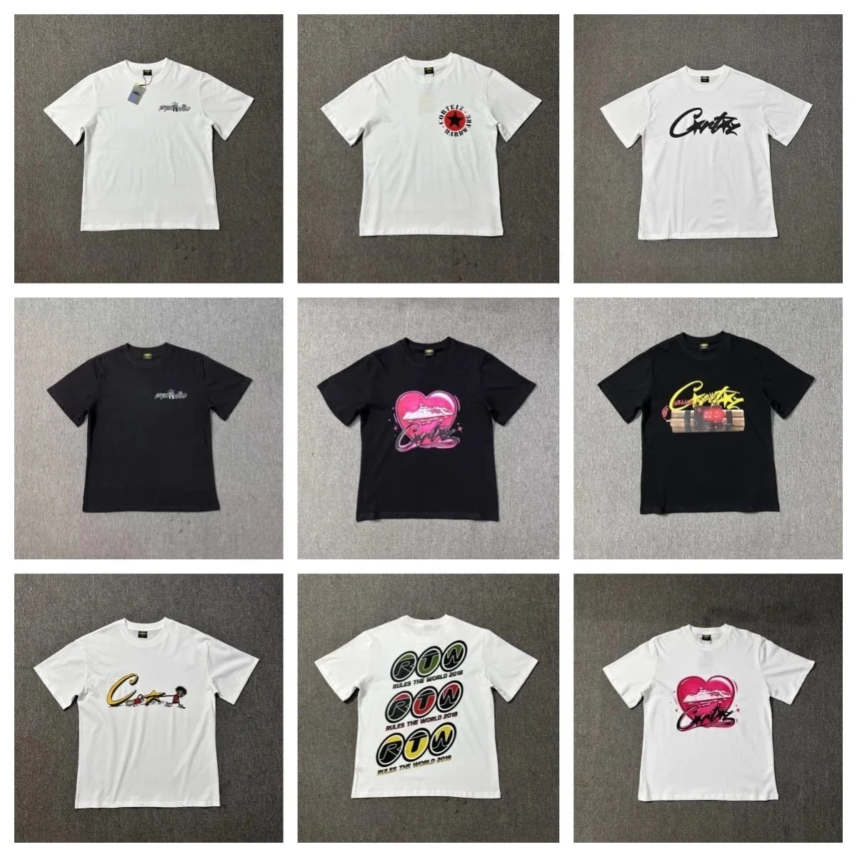 Corteiz Heart Cruise Graphic T-Shirt White Black
