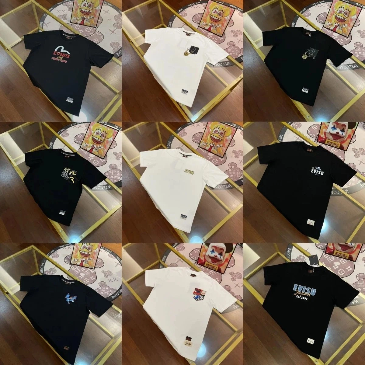 Evisu Japan Est.1991 Graphic Print T-Shirt Black/White