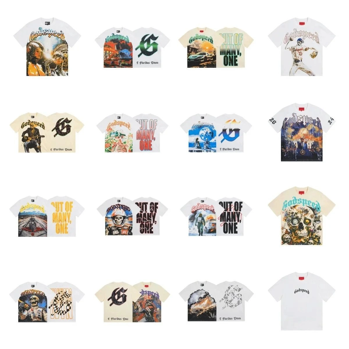 Godspeed Out of Many One Graphic T-Shirt White