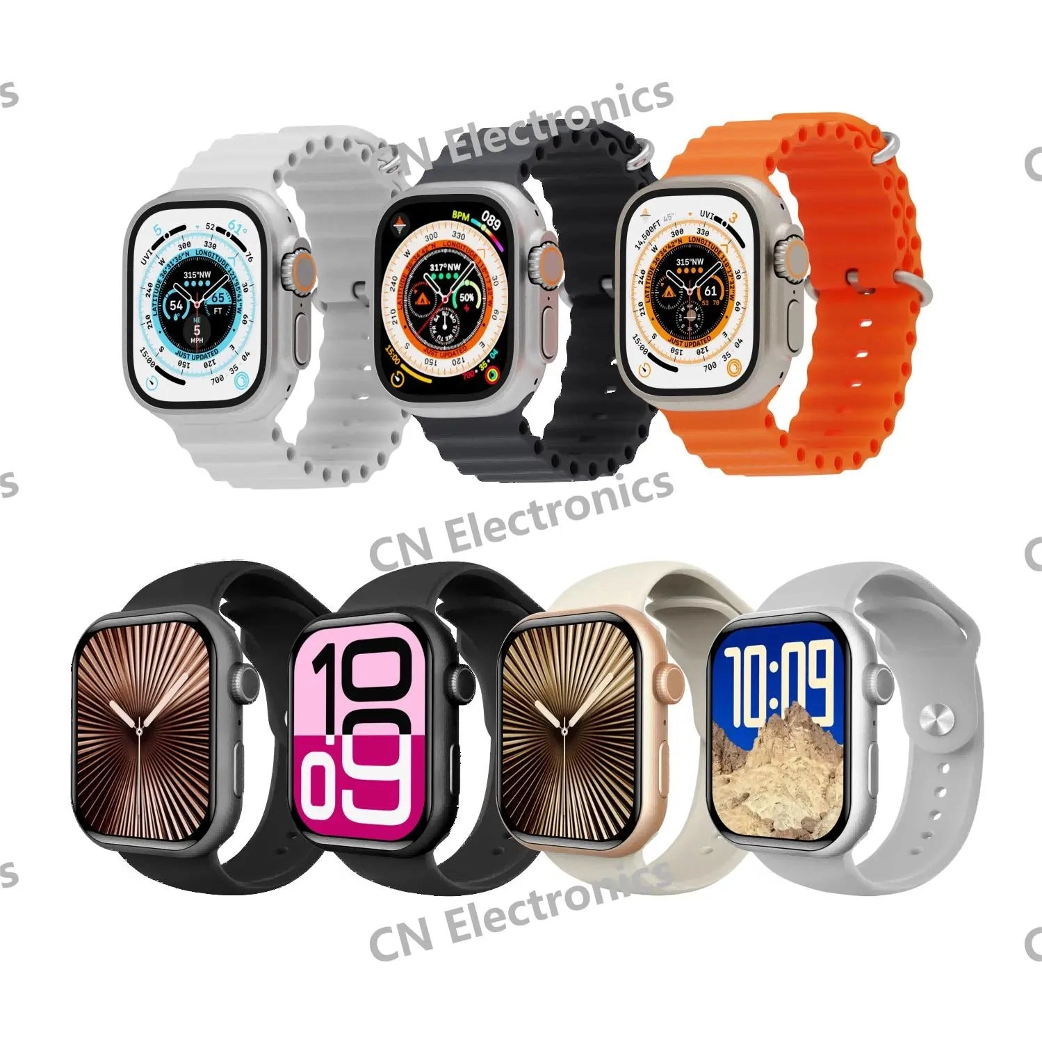 Apple Watch Ultra 2 with Orange Solo Loop Band and Adventure Watch Face