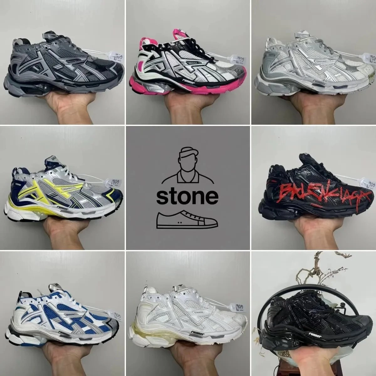 Asics Gel-Kayano 14 Runner x Stone Collaboration Black Red Graffiti
