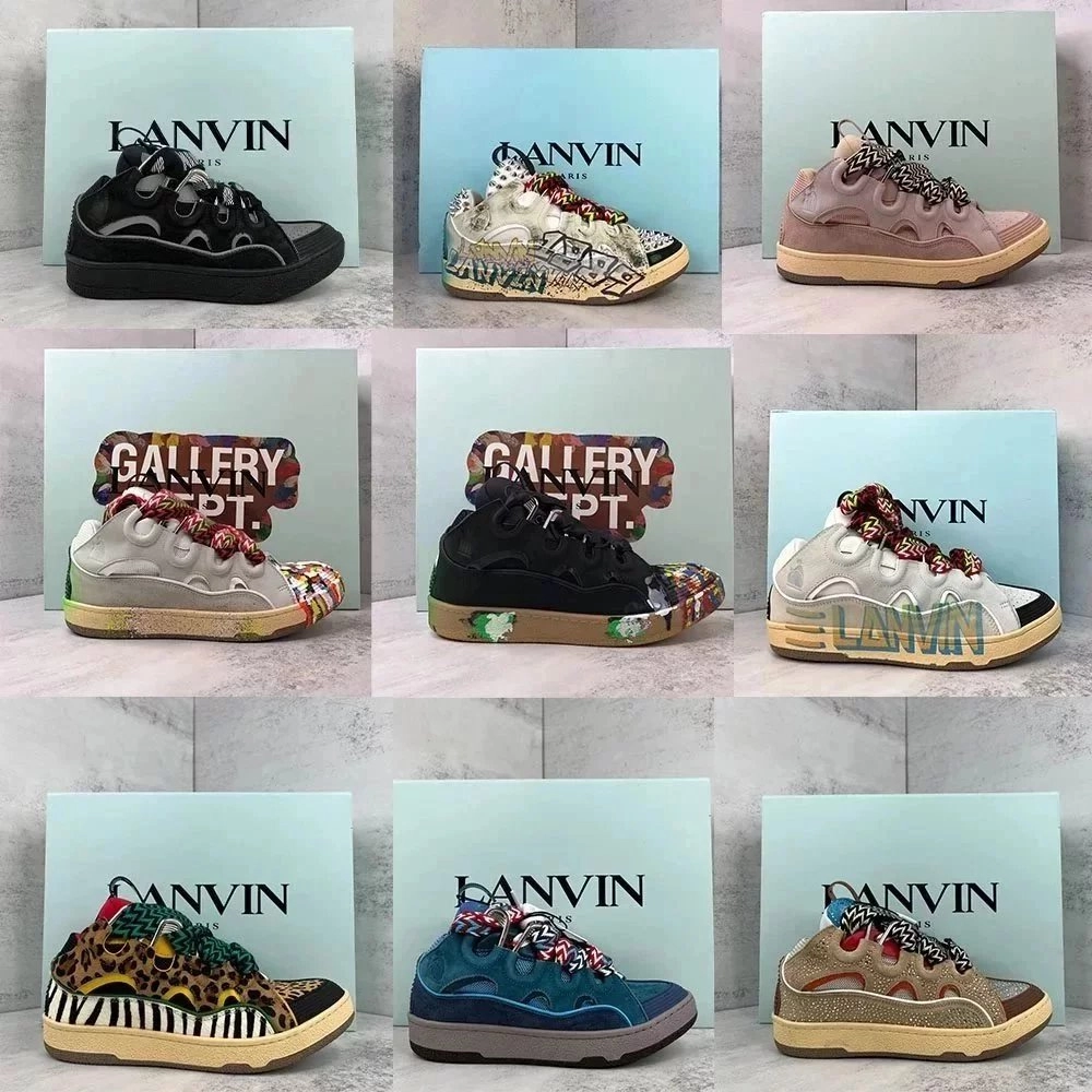 LANVIN Odsy-1000 Graffiti Print Chunky Sneaker Black