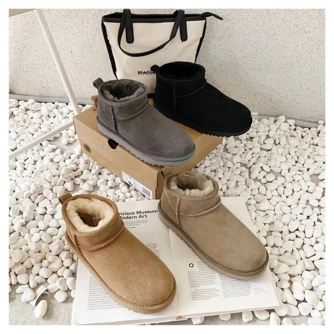 UGG Classic Mini II Shearling-Lined Suede Snow Boots