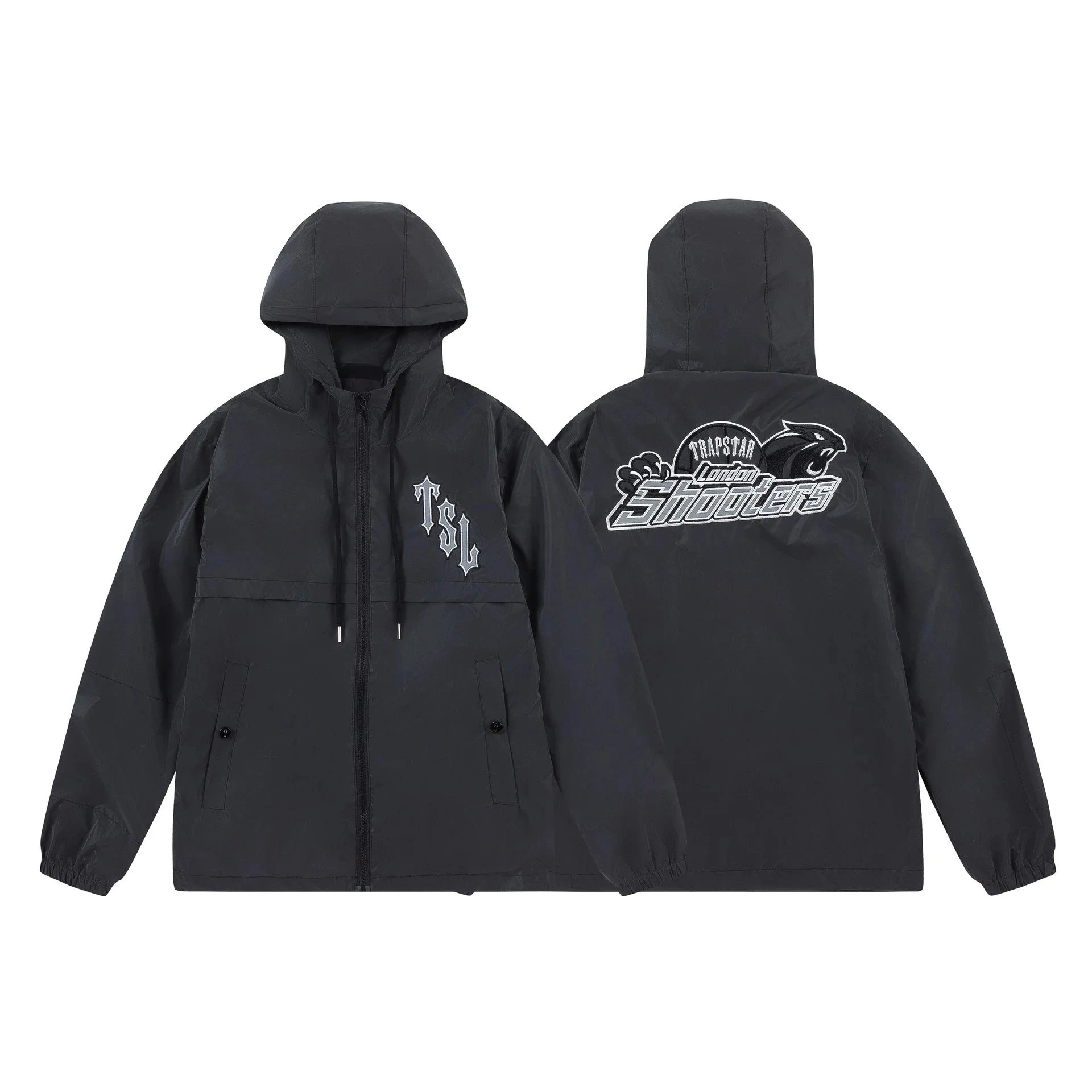 Trapstar London Shooters Hooded Windbreaker Jacket - Black