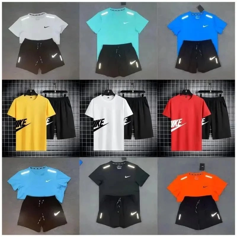 Nike Reflective Running Set - Short Sleeve Tee & Shorts