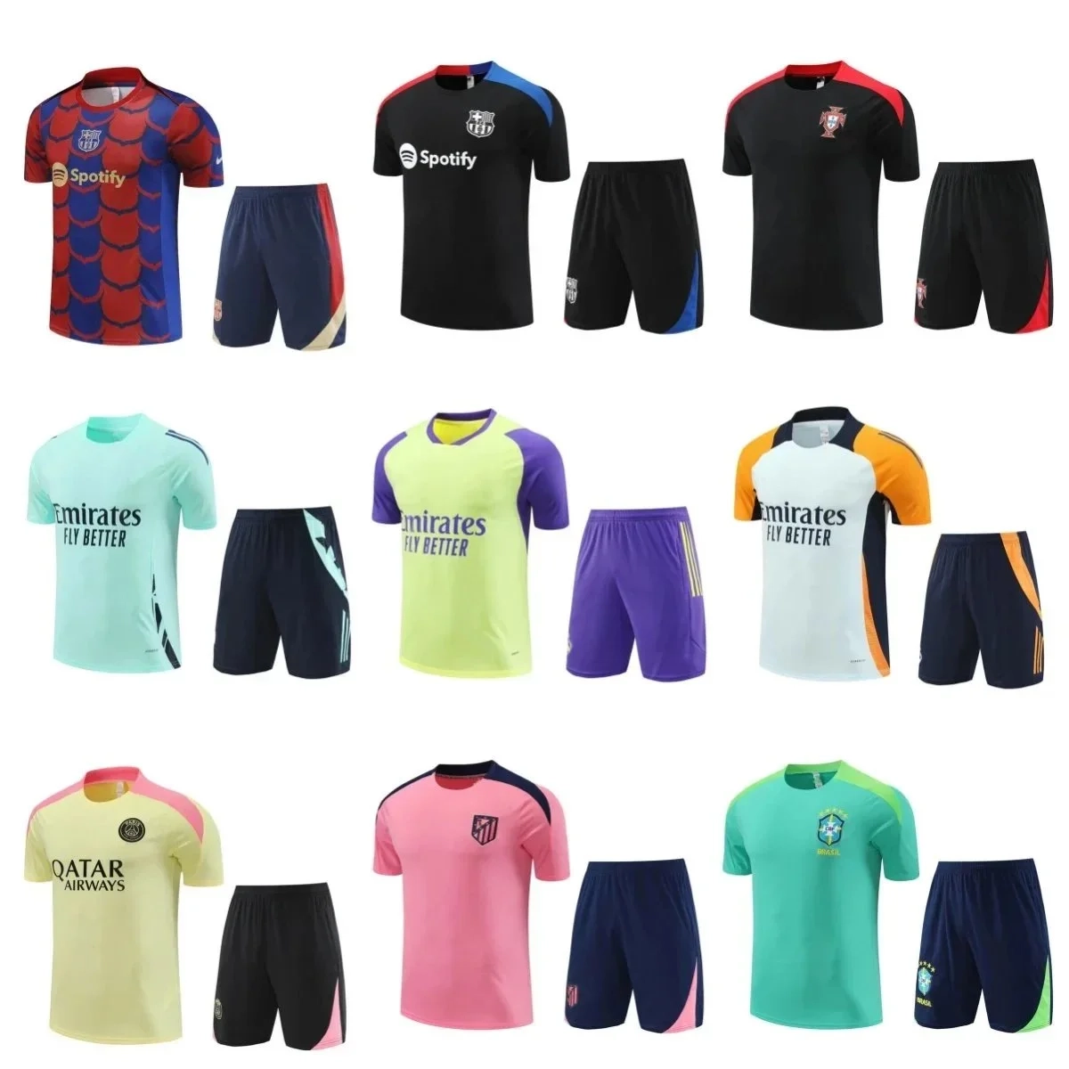 Barcelona Spider-Man Inspired Training Jersey and Shorts Set