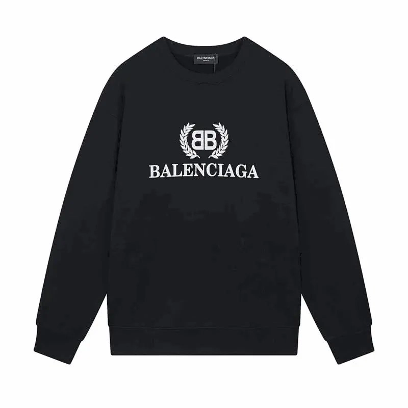 Balenciaga BB Laurel Wreath Black Crewneck Sweatshirt