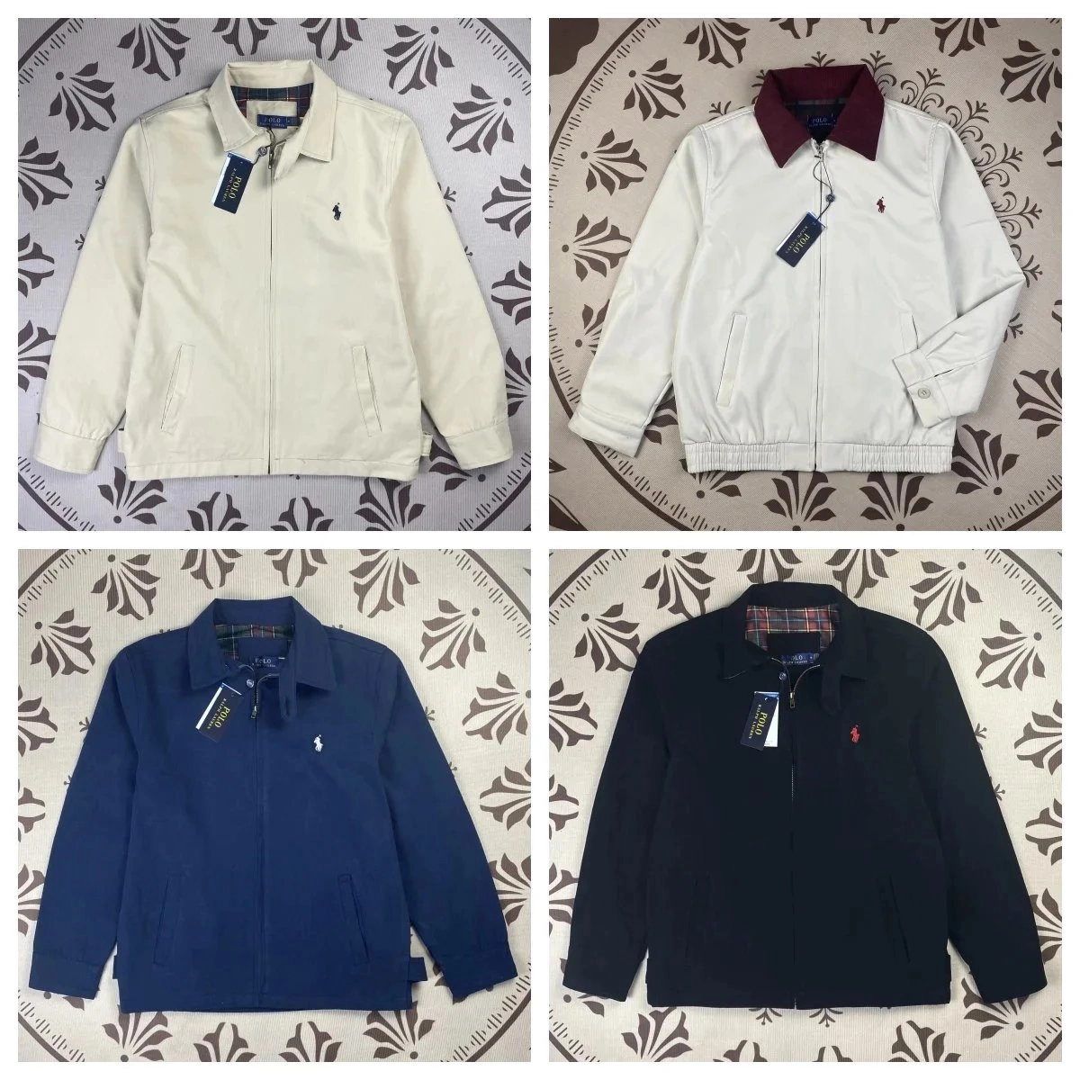 Polo Ralph Lauren Classic Cotton Twill Jacket - Beige with Plaid Lining