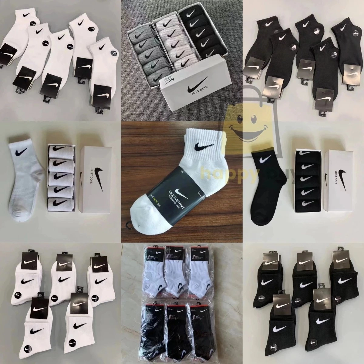 Nike Everyday Cushioned Low-Cut Socks - White/Black