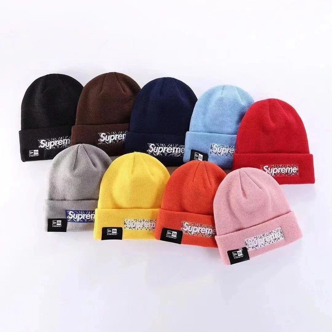Supreme New Era Box Logo Beanie Knit Cap - Multi Color