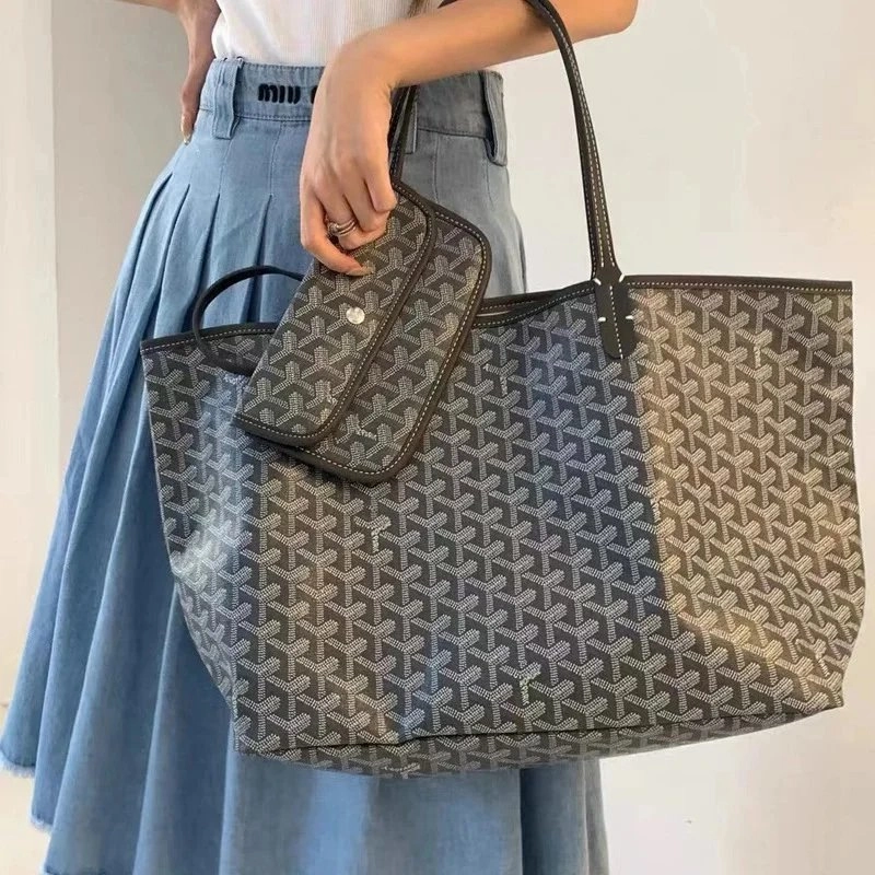 Goyard Saint-Louis Tote Bag Monogram Canvas Black-Brown Gradient