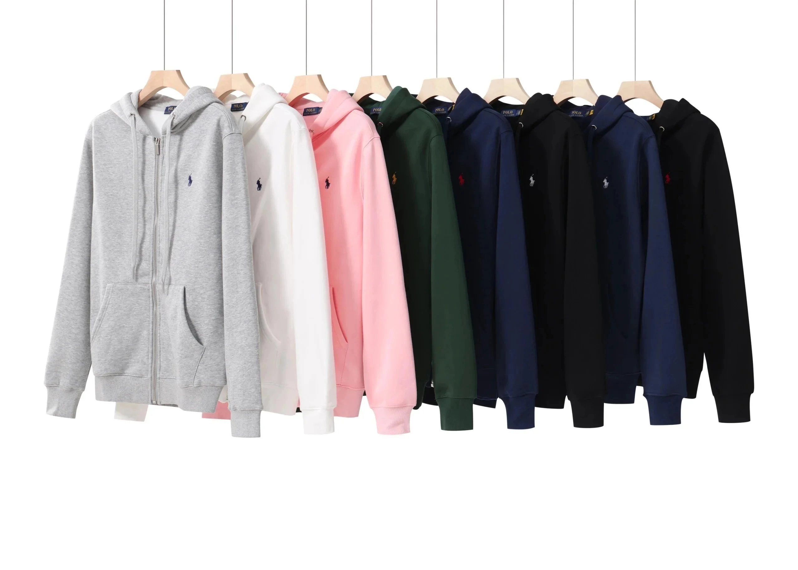 Polo Ralph Lauren Classic Fit Full-Zip Hoodie - Heather Gray
