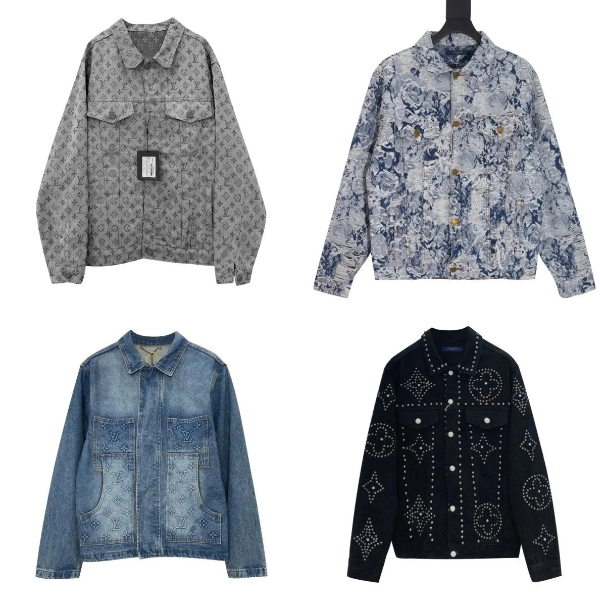 Louis Vuitton Monogram Gray Denim Trucker Jacket