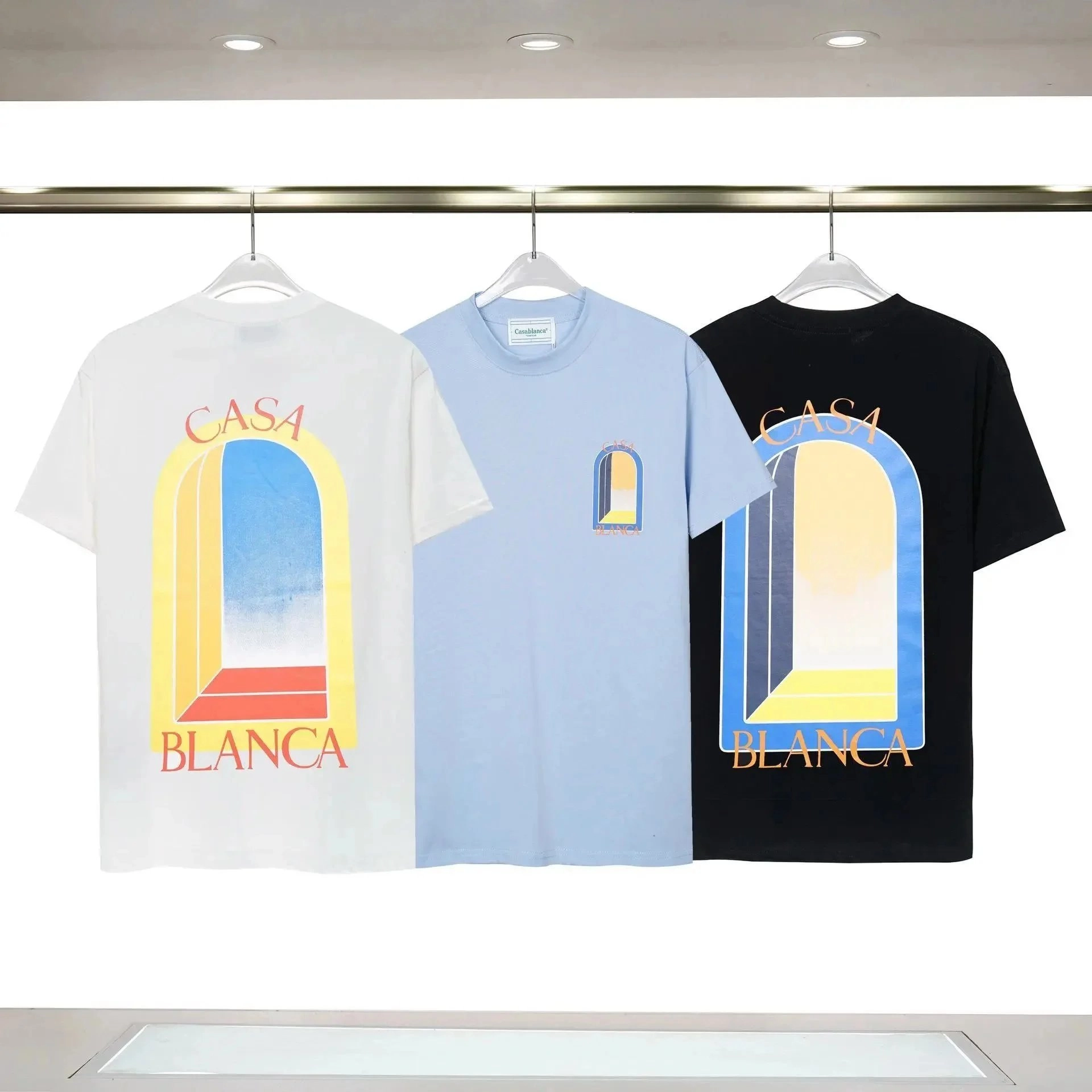 Casablanca Archway Graphic T-Shirt - White Blue Black