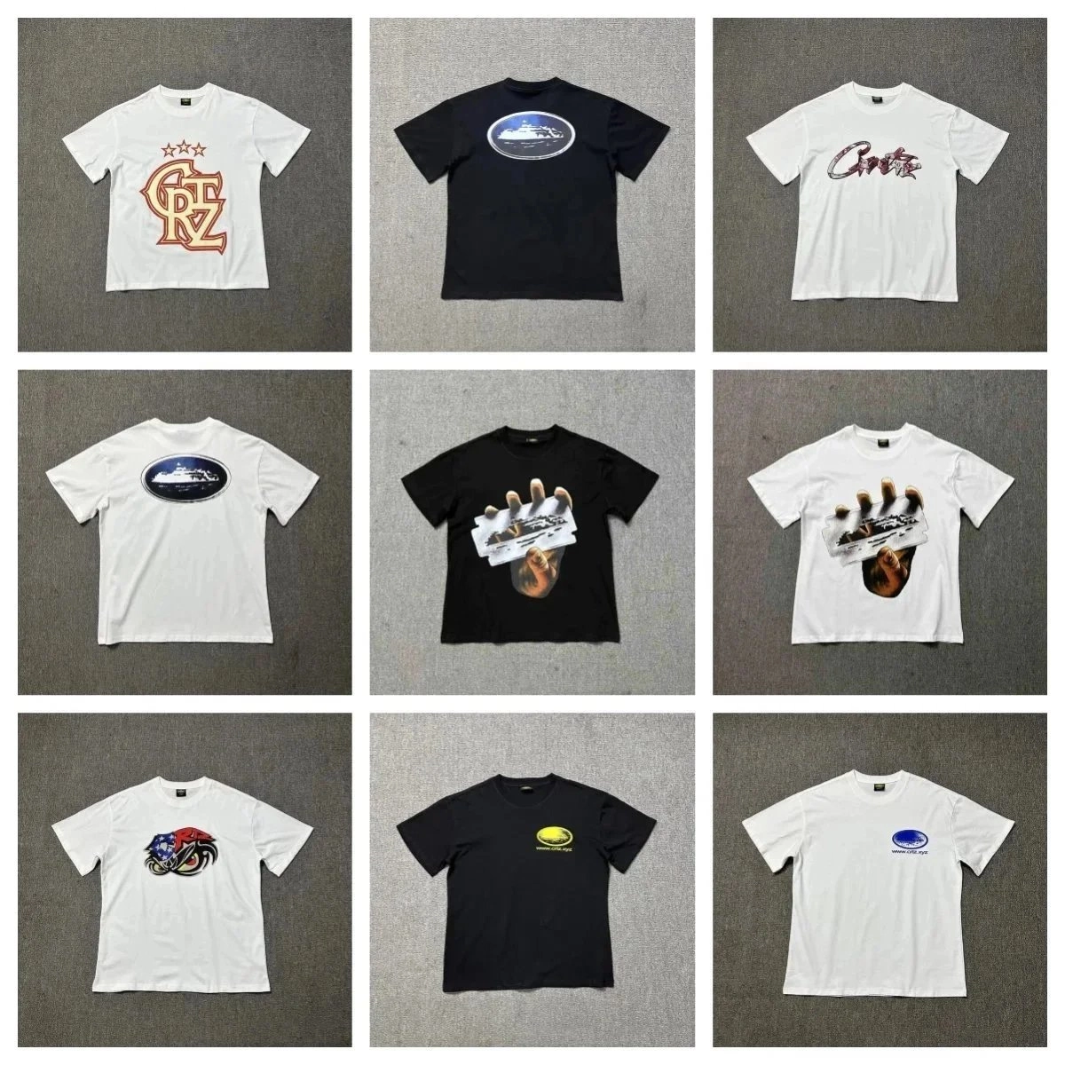 Corteiz CRTZ Logo White T-Shirt with Three Stars Design