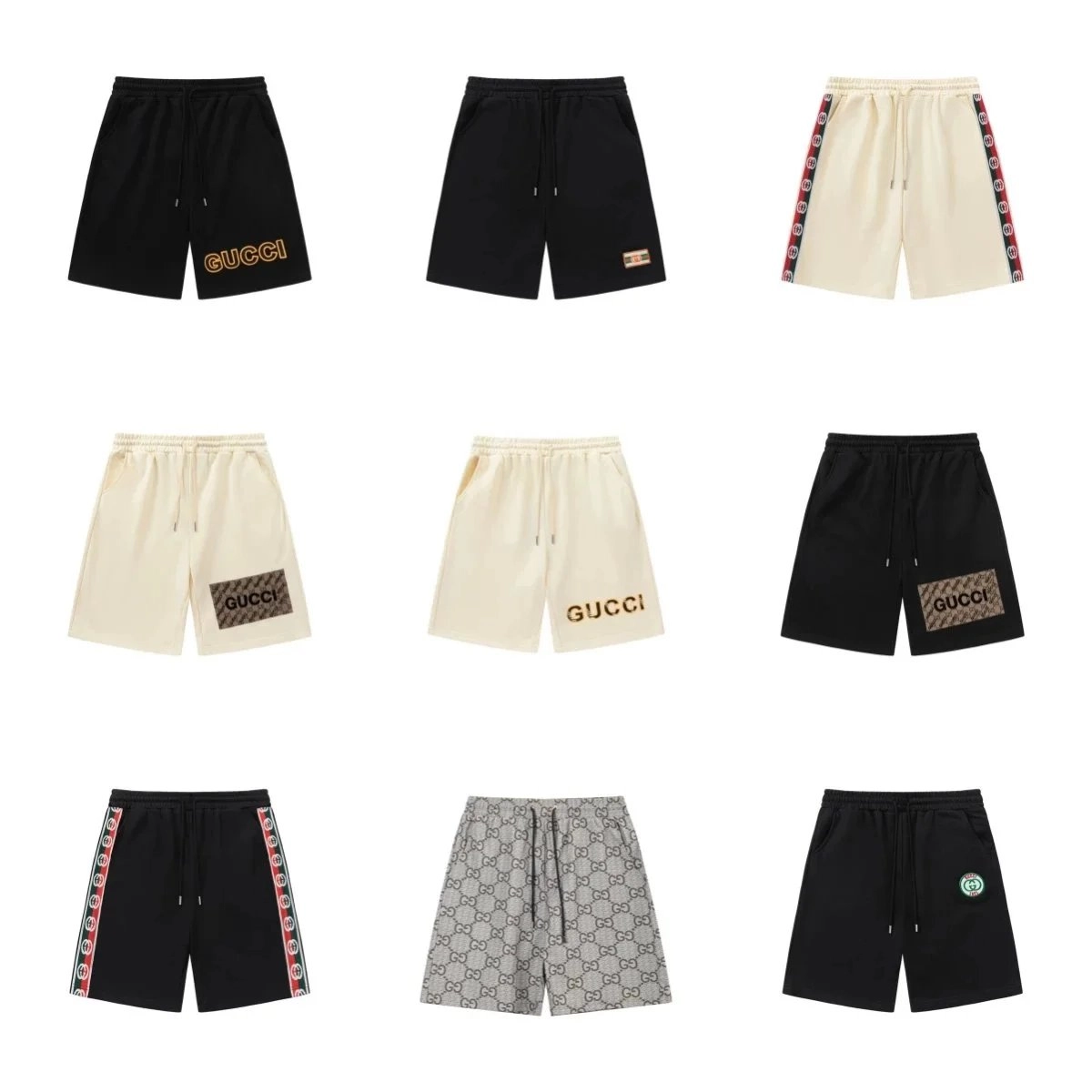 Gucci GG Monogram Print Shorts - Gray