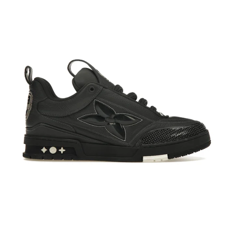 Louis Vuitton Archlight Black Leather Sneaker with Monogram Flower