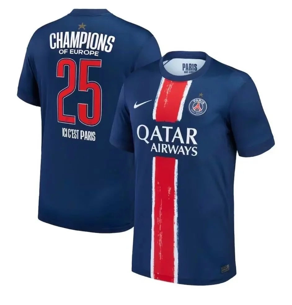 Paris Saint-Germain 2023 Champions of Europe Jersey - Navy Blue