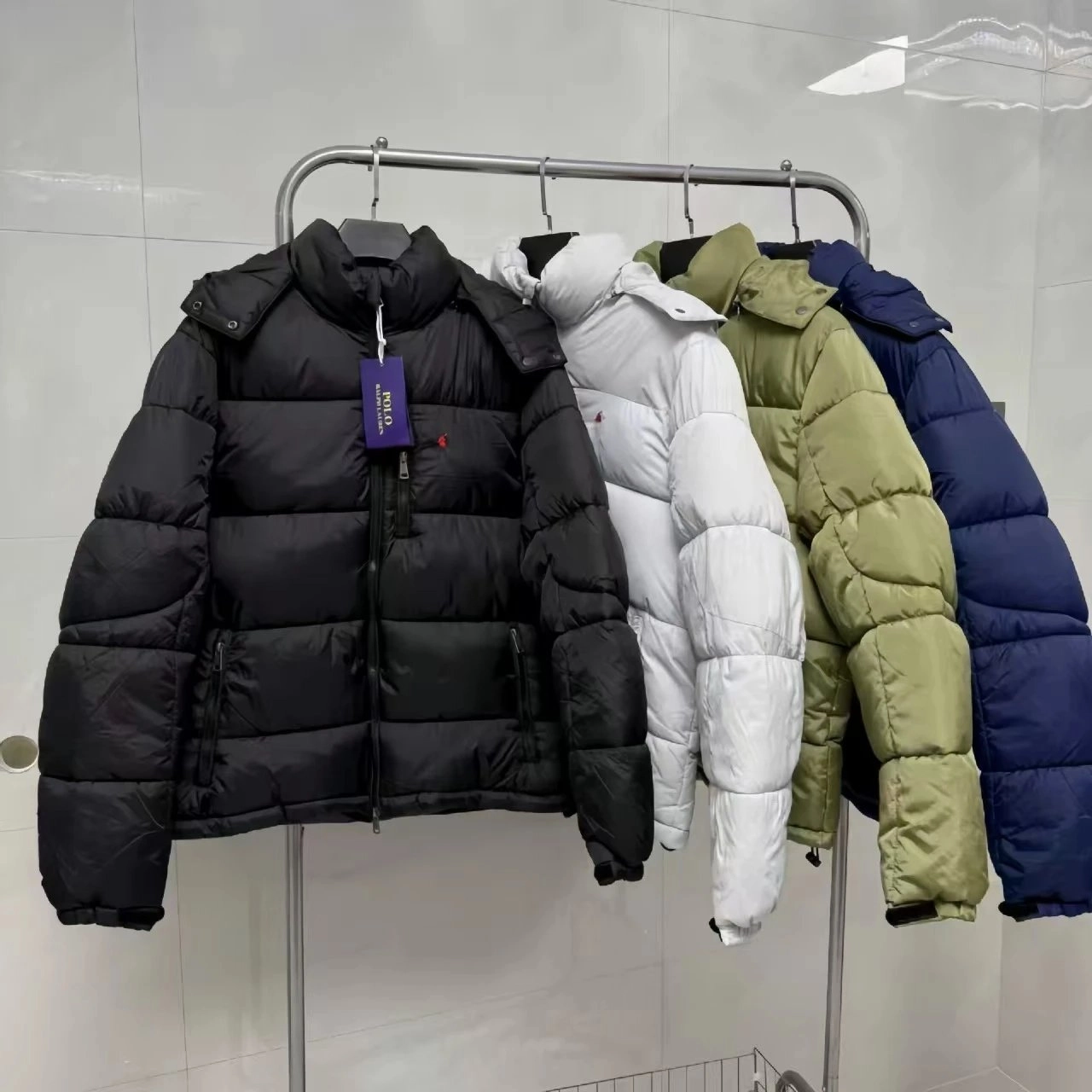 Polo Ralph Lauren Puffer Jacket Black with Detachable Hood