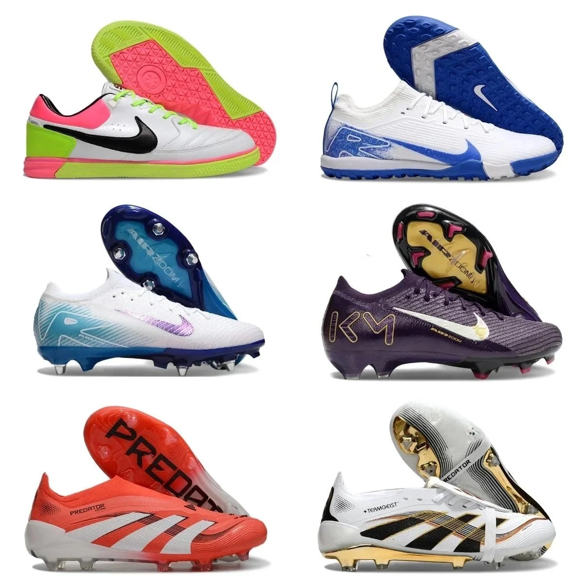 Nike Tiempo Legend 9 FG White-Neon Pink-Green Soccer Cleat