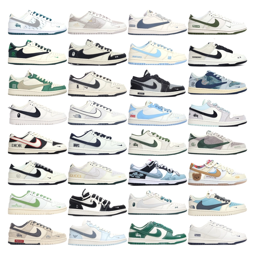Nike Dunk Low White Green Stussy Collaboration Sneaker