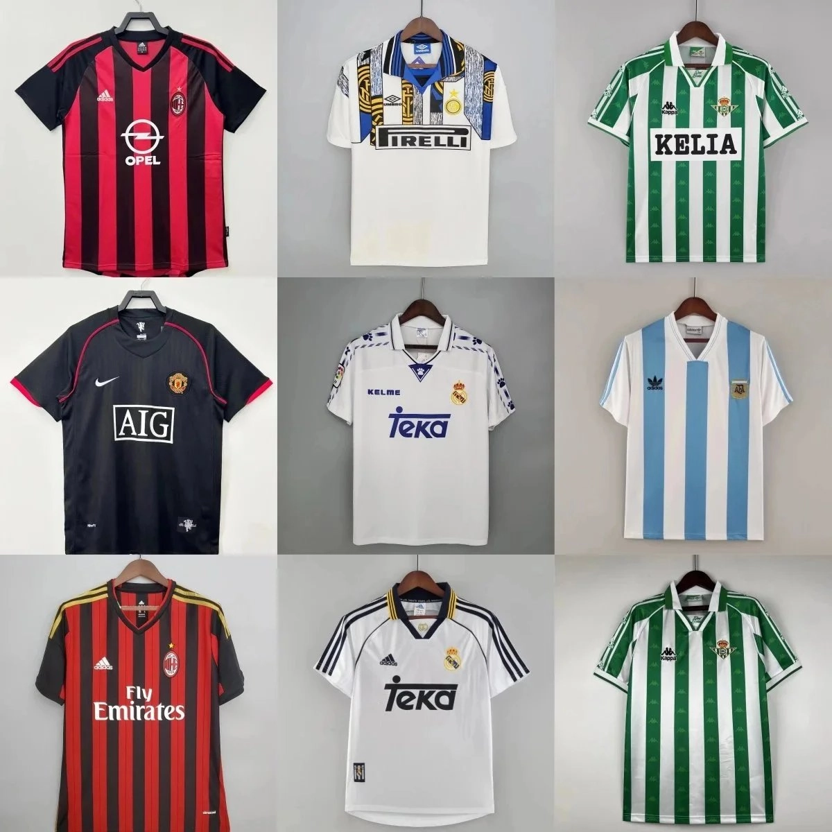 AC Milan 1990s Home Jersey Red-Black Stripes Opel Sponsor