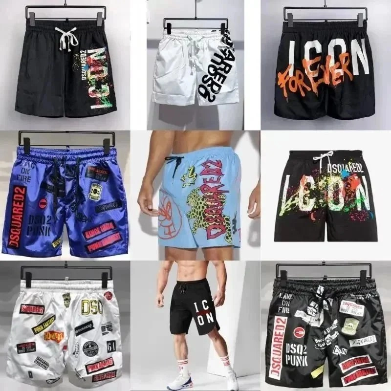 DSQUARED2 Icon Forever Graphic Swim Shorts - Black