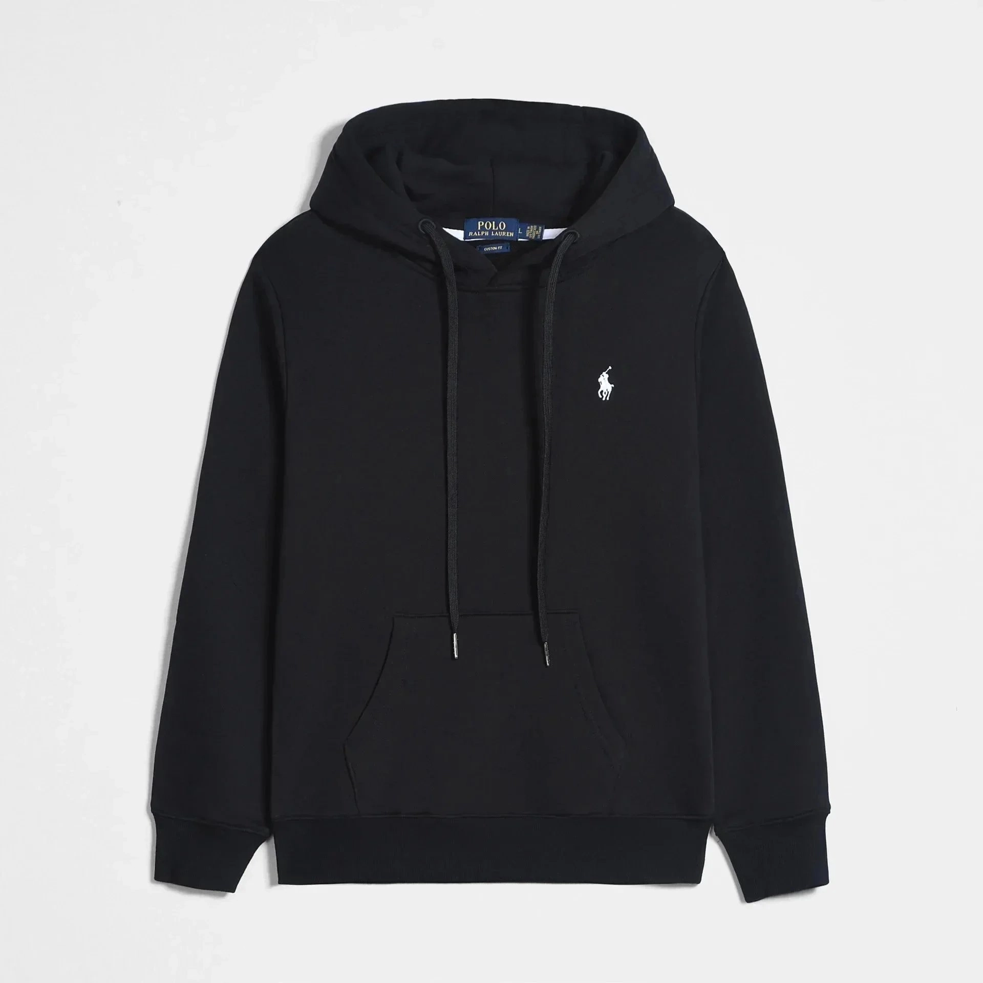 Polo Ralph Lauren Classic Black Hoodie with Small Pony Logo