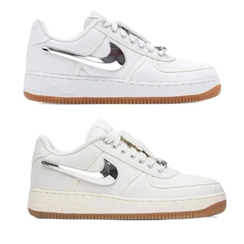 Nike Air Force 1 Travis Scott White Metallic Swoosh